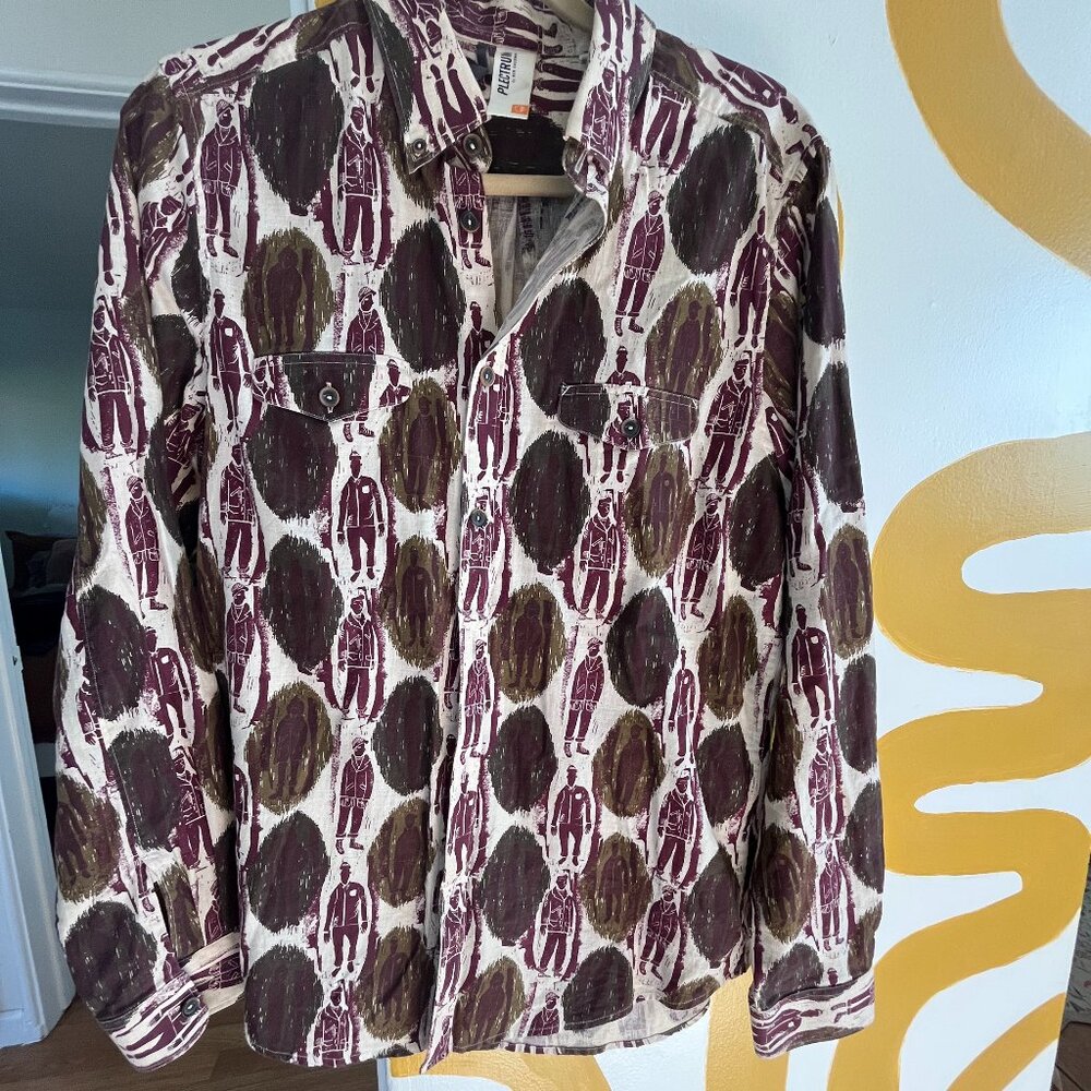 Men's Longsleeve Plectrum Button Up Shirt